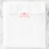 Serenity Lotus Runder Aufkleber (Tasche)