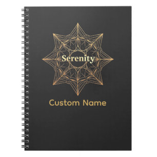 Serenity Mandala Golden Custom Notizblock