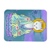 Serenity Meow Buddhist Cat Magnet (Horizontal)