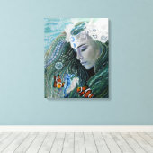 Serenity Mermaid Canvas Print Leinwanddruck (Insitu (Holzboden))