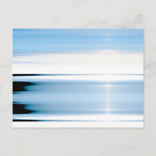 Serenity - Moderne abstrakte Himmel- und Meeresbla Postkarte
