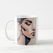 Serenity Modernes Neutronensteckportrait Kaffeetasse (Links)