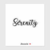 Serenity Name - Handgeschriebene Kalligrafie Aufkleber (Blatt)
