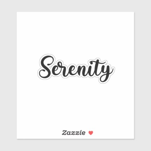Serenity Name - Handgeschriebene Kalligrafie Aufkleber (Blatt)