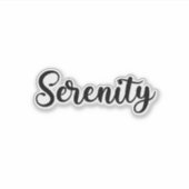 Serenity Name - Handgeschriebene Kalligrafie Aufkleber (Vorderseite)