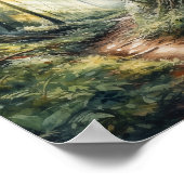 Serenity of Nature Peaceful Forest Poster (Ecke)