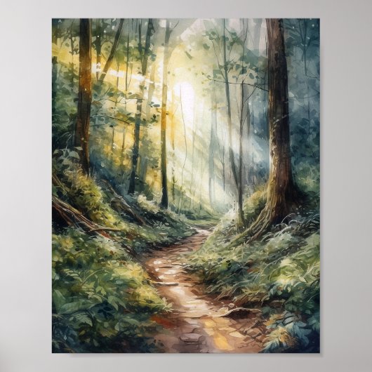 Serenity of Nature Peaceful Forest Poster (Vorne)