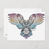 Serenity Owl Postkarte (Vorne/Hinten)