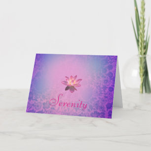 Serenity Pink Lotus Blume Karte