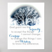 Serenity Praster poster blue-white nature art (Vorne)