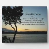 Serenity Prayer Abend Sunset Foto Fotoplatte (Vorderseite)