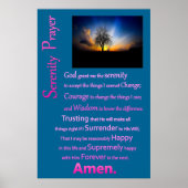 Serenity Prayer Alone Tree Poster (Vorne)