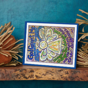 Serenity Prayer Angel Malerei Art Plaque Fotoplatte