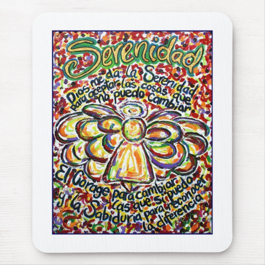 Serenity Prayer Angel Mousepad (Vorne)