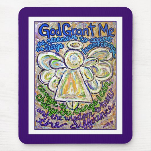 Serenity Prayer Angel Mousepad (Vorne)