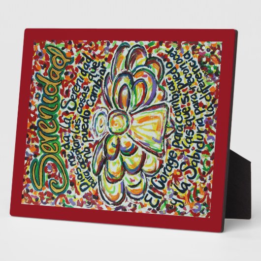 Serenity Prayer Angel (Spanischer Malerplatz) Fotoplatte (Seite)