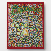 Serenity Prayer Angel (Spanischer Malerplatz) Fotoplatte (Vorderseite)