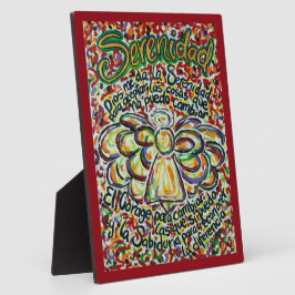 Serenity Prayer Angel (Spanischer Malerplatz) Fotoplatte