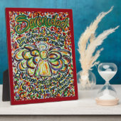 Serenity Prayer Angel (Spanischer Malerplatz) Fotoplatte (Seite)