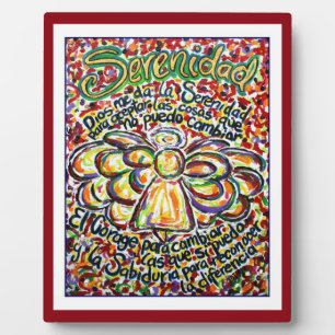 Serenity Prayer Angel (Spanischer Malerplatz) Fotoplatte