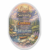 Serenity Prayer Aufkleber (Vorderseite)