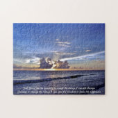 Serenity Prayer - Beach Sunset Puzzle (Horizontal)