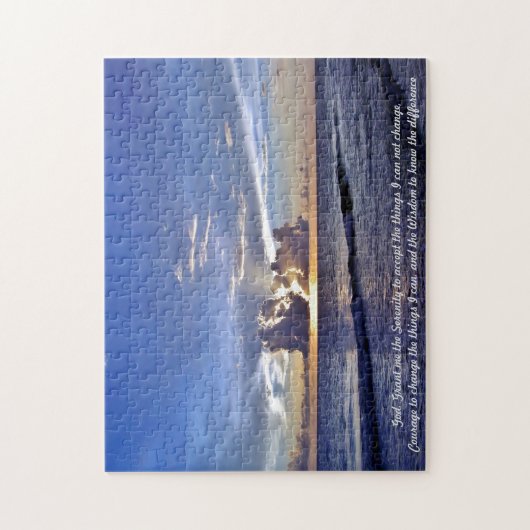 Serenity Prayer - Beach Sunset Puzzle (Vertikal)