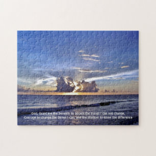 Serenity Prayer - Beach Sunset Puzzle
