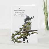 Serenity Prayer Belted Kingfisher Bird Blank Karte (Vorderseite)