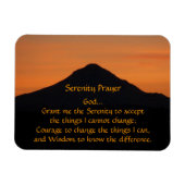 Serenity Prayer Berg Sunset Landschaft Magnet (Horizontal)