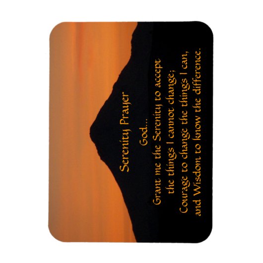 Serenity Prayer Berg Sunset Landschaft Magnet (Vertikal)