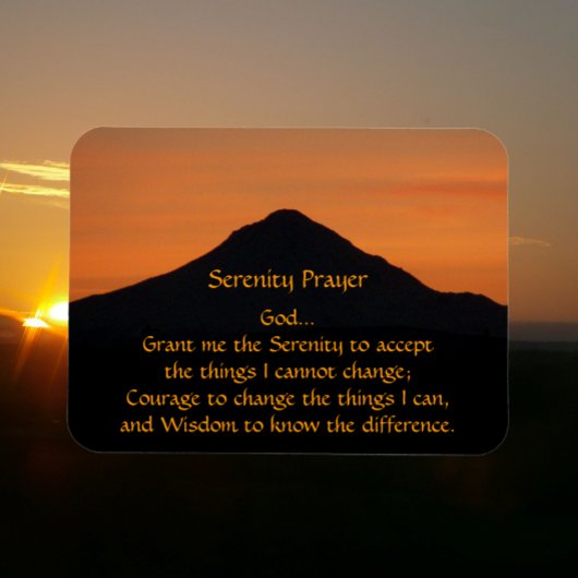 Serenity Prayer Berg Sunset Landschaft Magnet