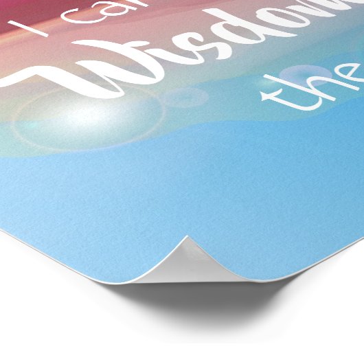 Serenity Prayer Berg Sunset Sunrise Wall Poster (Ecke)