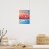 Serenity Prayer Berg Sunset Sunrise Wall Poster (Küche)