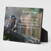 Serenity Prayer Bird auf Branch Foto Fotoplatte (Seite)
