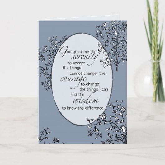 Serenity Prayer Blue Karte (Vorderseite)