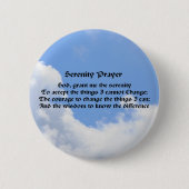 Serenity Prayer Blue Sky Button (Vorderseite)