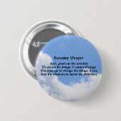 Serenity Prayer Blue Sky Button (Vorne & Hinten)