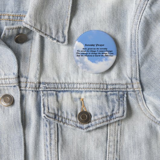 Serenity Prayer Blue Sky Button (Beispiel)