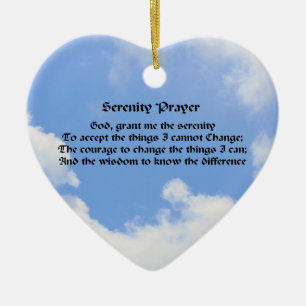 Serenity Prayer Blue Sky Inspiration Keramik Ornament