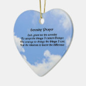 Serenity Prayer Blue Sky Inspiration Keramik Ornament (Links)