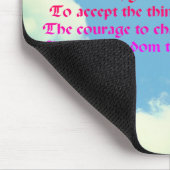 Serenity Prayer Blue Sky Inspiration Mousepad (Ecke)