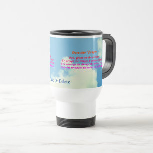 Serenity Prayer Blue Sky Inspiration Reisebecher