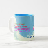 Serenity Prayer Blue Sky Inspiration Zweifarbige Tasse (Vorderseite Links)