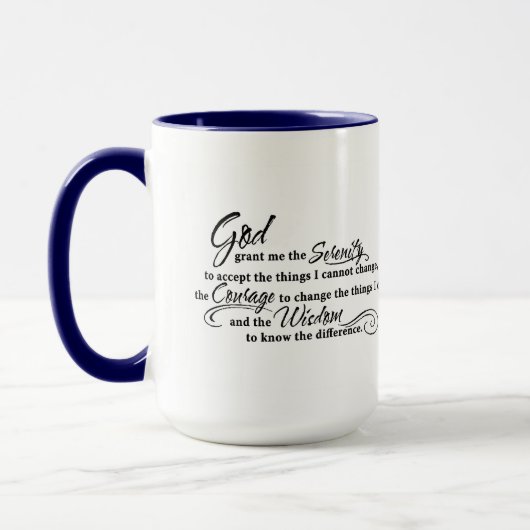 Serenity Prayer & Bora Bora Island Tasse (Links)