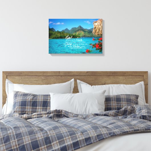 Serenity Prayer & Bora Bora Leinwanddruck (Insitu (Schlafzimmer))