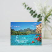 Serenity Prayer & Bora Bora Postkarte (Stehend Vorderseite)