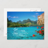 Serenity Prayer & Bora Bora Postkarte (Vorne/Hinten)
