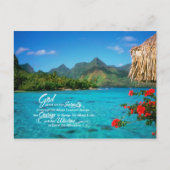 Serenity Prayer & Bora Bora Postkarte (Vorderseite)