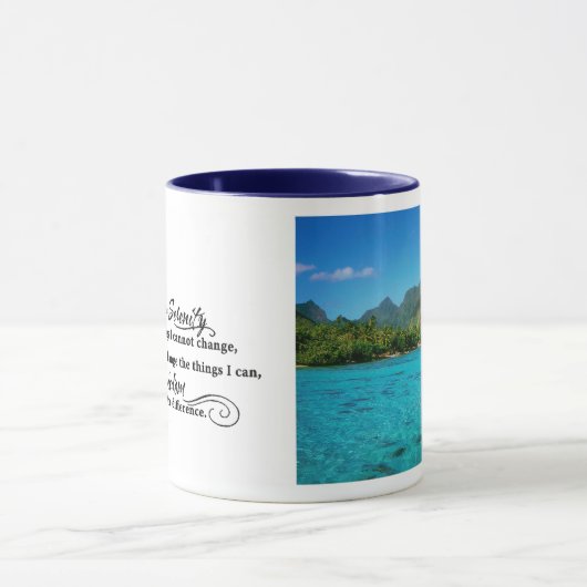 Serenity Prayer & Bora Bora Tasse (Zentrum)